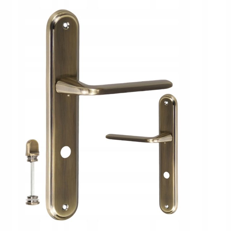 Klamka FEINZ Drzwiowa 72Mm Wc Łazienkowa Patyna Fiona Zestaw Do Łazienki 1 szt.