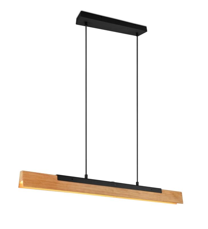 Żyrandol Trio Kerala 2455 janse drewno-czarny pilot wbudowany LED 25W 1 szt.