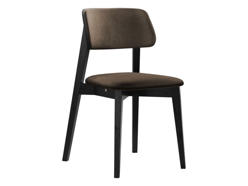 Krzesło MIRJAN 24 tapicerowane KT63/C czarny/ciemny 1 szt.