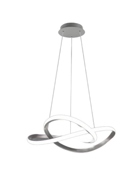 Lampa wisząca RL Course srebrno-biała wym: 150 x 60 x 60 cm wbudowany LED 27W 4000K 3150lm 1 szt.