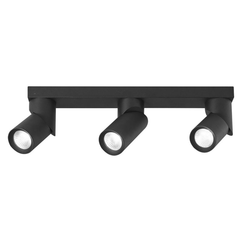 Lampa sufitowa 3x GU10 LED MasterLED Rita 45cm IP20 ruchoma czarna kinkiet oprawa 1 szt.