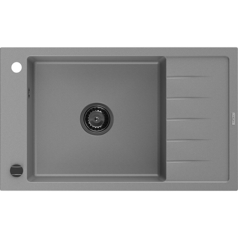 Zlewozmywak wpuszczany Mexen Elias 1-komorowy szary 795x480 mm 6511791005-71-B