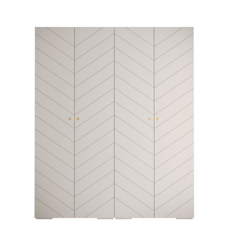 Szafa przesuwna Garderoba Abiks MANHATTAN RYFEL 4 200 biały 1 szt.