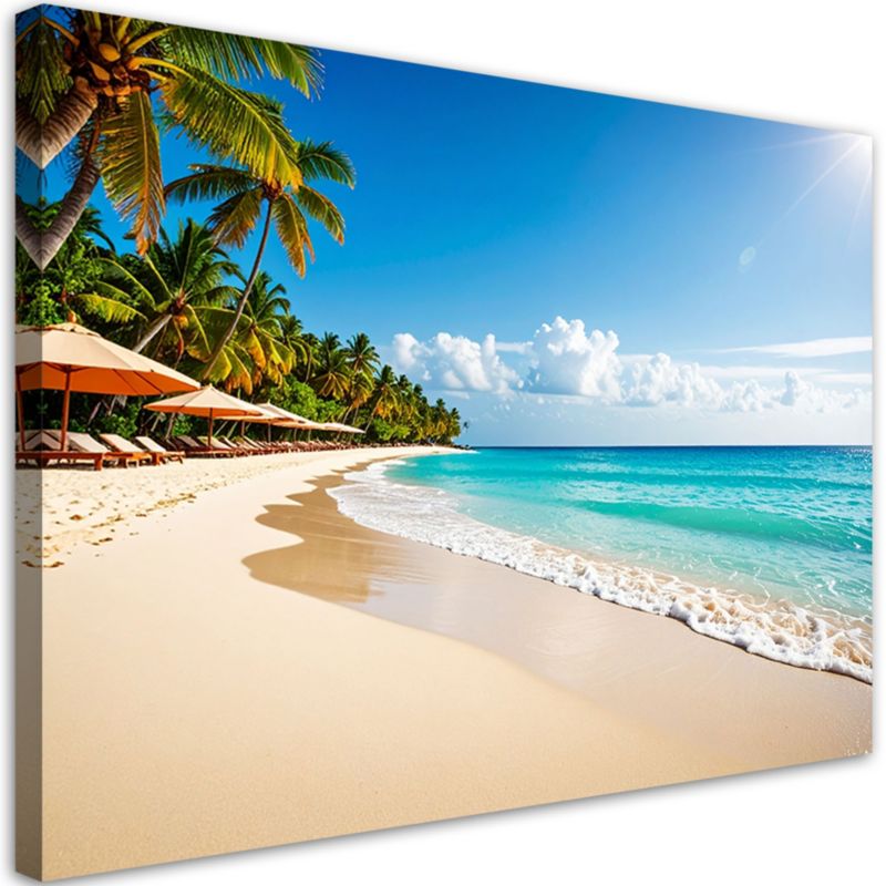 Obraz do salonu sypialni biura Feeby Plaża Morze Krajobraz 100x70cm 1szt