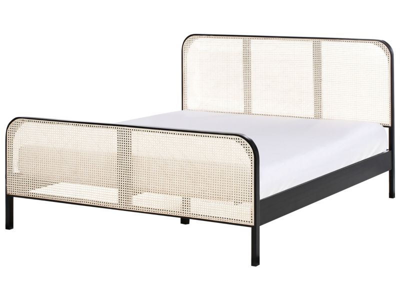 Łóżko Drewno sosnowe Gonfaron 160 x 200 cm Czarny 1 szt.