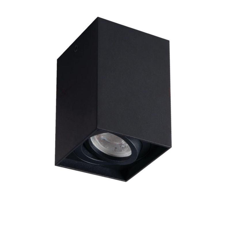Oprawa sufitowa spot Kanlux Gord czarny 1 x GU10 x 10W IP20 wym: 8 x 8 cm - 1 szt.