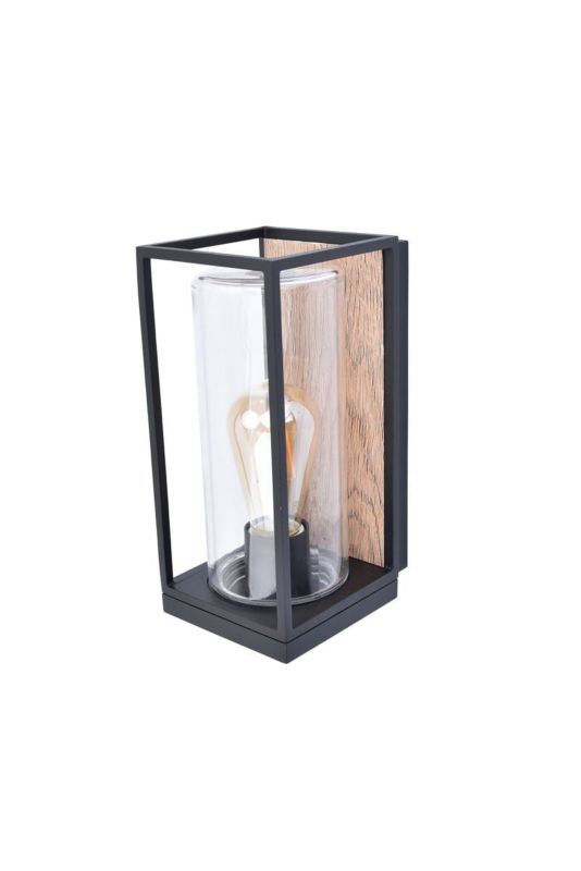 Kinkiet ścienny zewnętrzny Lutec Flair czarno-brązowy 1 x E27 x 40W IP44 wym: 26 x 12 x 13,9 cm - 1 szt.