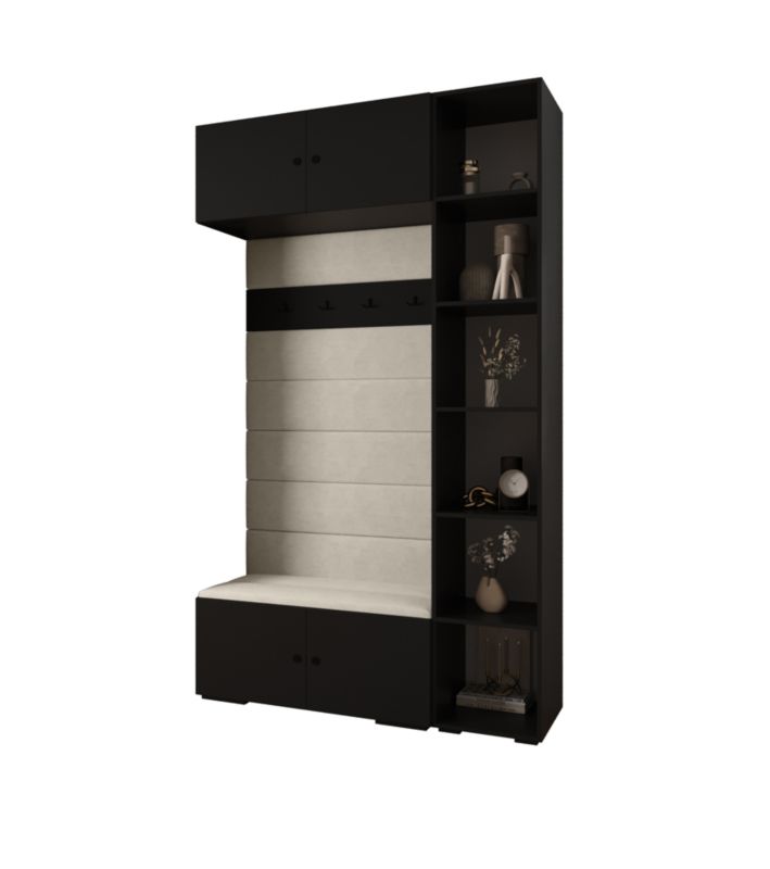 Garderoba do przedpokoju Abiks INOVA 2 Z20 czarny+czarny+manila02 1 szt.