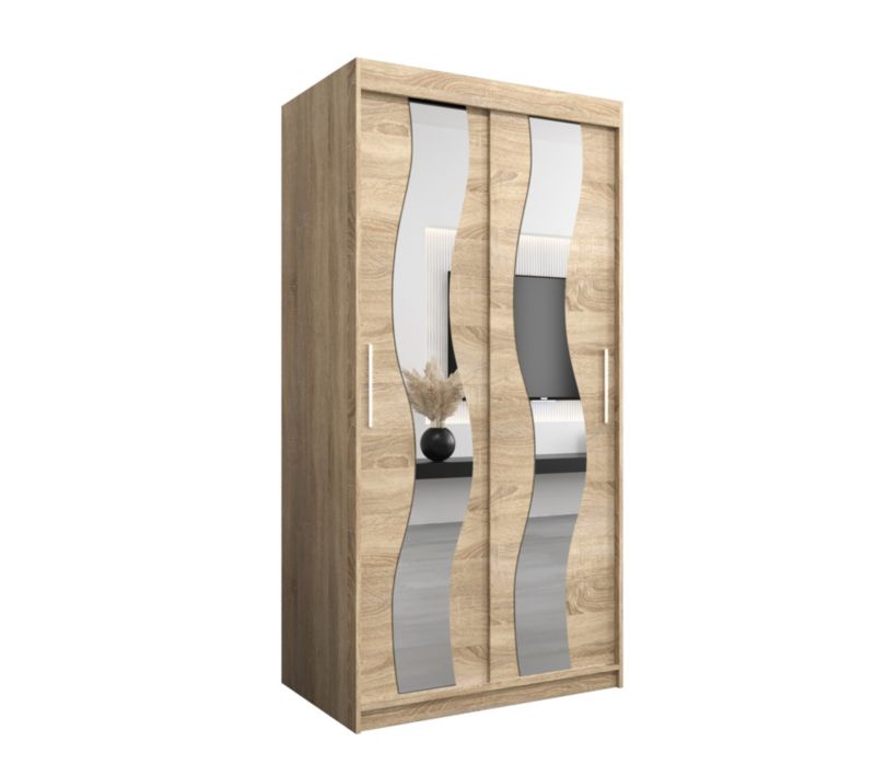 Szafa przesuwna Abiks SEWILLA 100 dąb sonoma + dąb sonoma 1 szt.