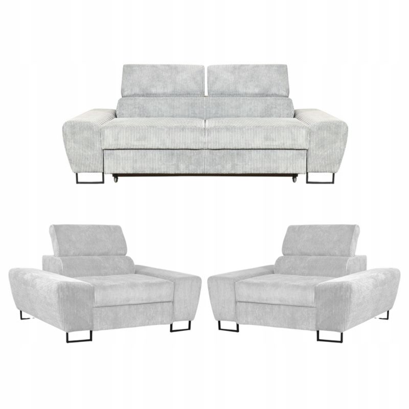 Zestaw mebli do salonu sofa i fotele Family Meble Savio beż 1szt