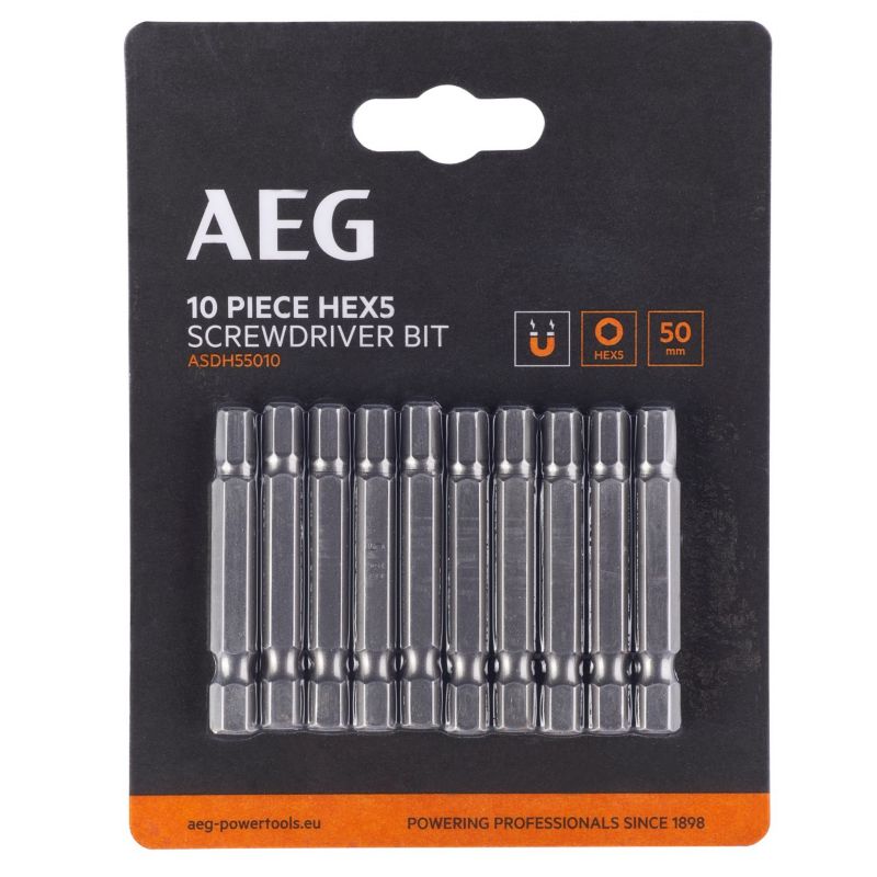 Zestaw Bitów AEG HEX 5x50mm 10 elementów 1 szt.