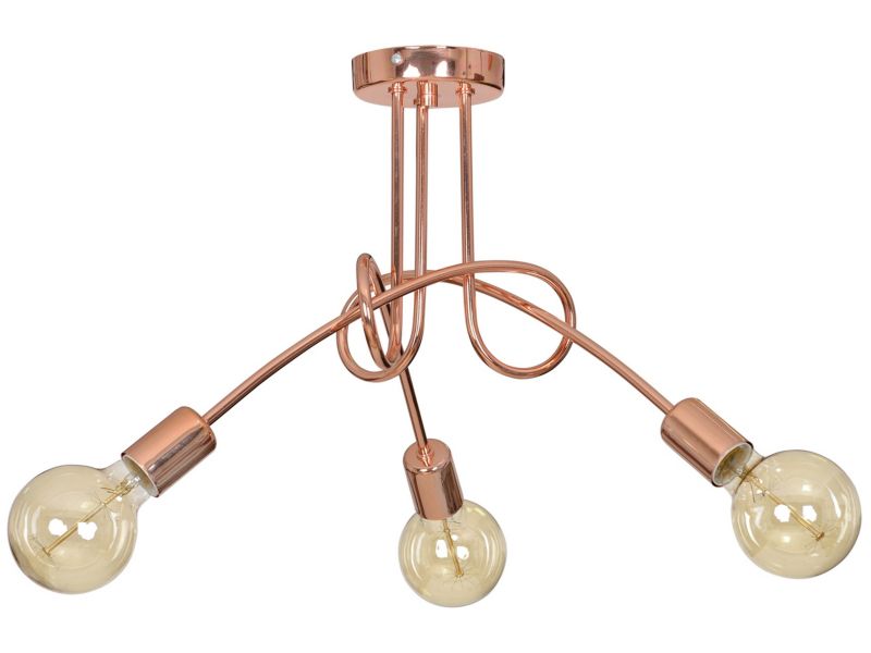 Lampa sufitowa wisząca Light Home LH Edison 3x E27 60W miedź 1szt.