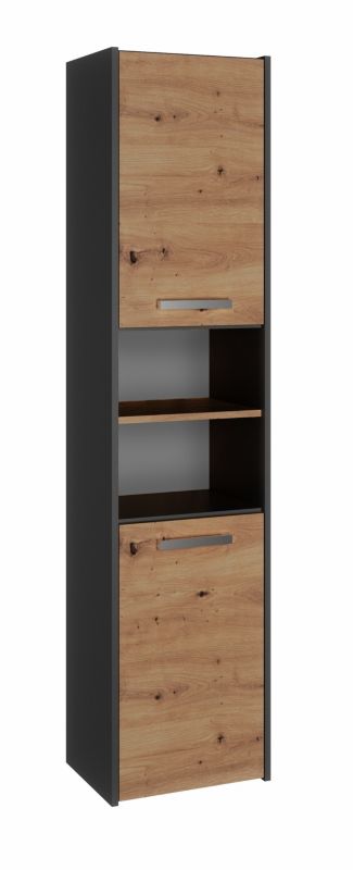 Szafka Łazienkowa Topeshop Regał Słupek S40 Antracyt Dąb Artisan 30x40x170 cm 1 szt.