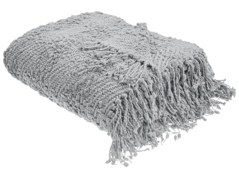 Koc Vella Bawełna 200 x 220 cm Szary 1 szt.