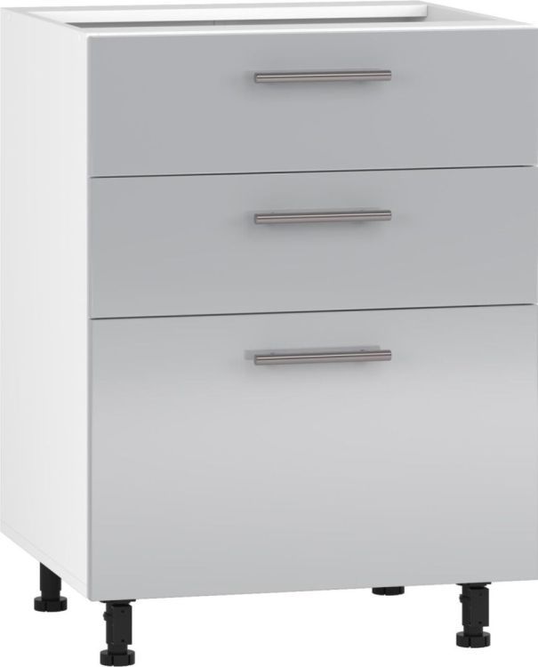 Szafka Halmar kuchenna stojąca 60 VENTO D3S-60/82 szary połysk 1 szt