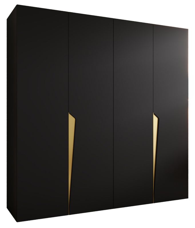 Szafa uchylna otwierana Abiks PIANO 1 200 wys 202 cm Czarny + Złoty 1 szt