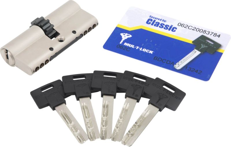 Wkładka atestowana Mul-T-Lock Classic 33 x 43 mm zębatka satyna