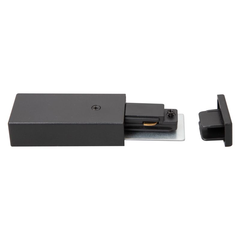 Zasilanie + zaślepka do szynoprzewodu Milagro 1-obwodowe czarne