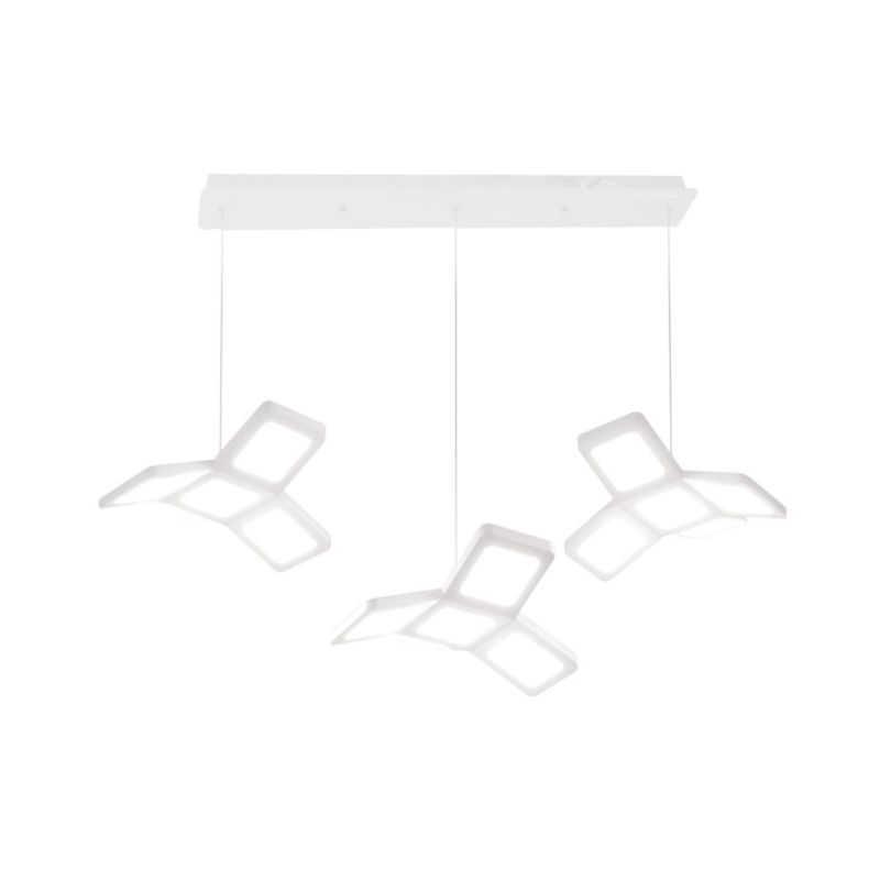 Lampa wisząca Milagro Pixels 1955 biała szerokość 70 cm wbudowany LED 75W 1 szt.