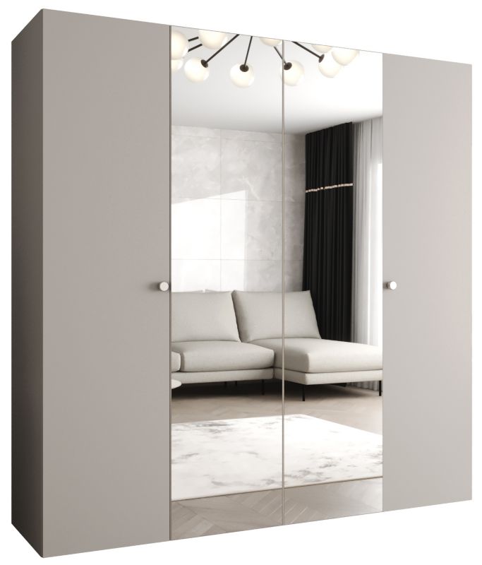 Szafa uchylna Abiks PARMA 2 200 wys. 202 cm Kaszmir + u. Srebrny 1 szt