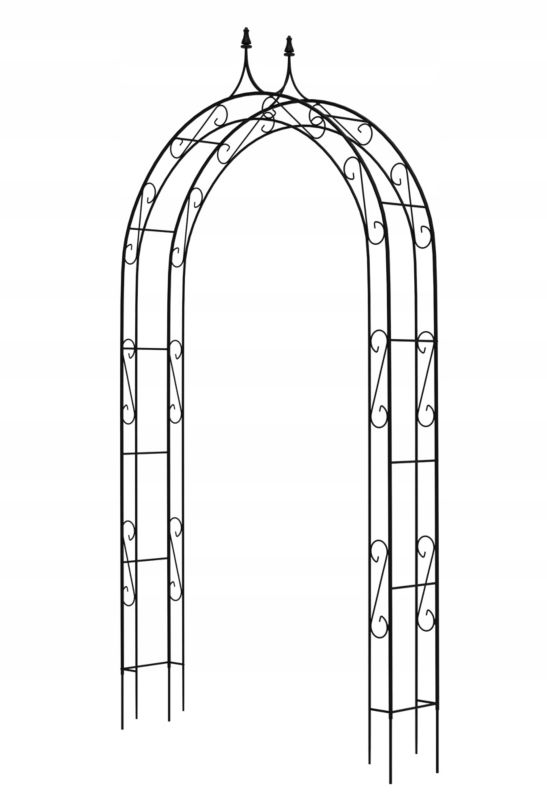 Pergola KADAX Ogrodowa metalowa Łuk Na Kwiaty Róże Do Róż Pnącz 281 cm Podpora 1 szt.