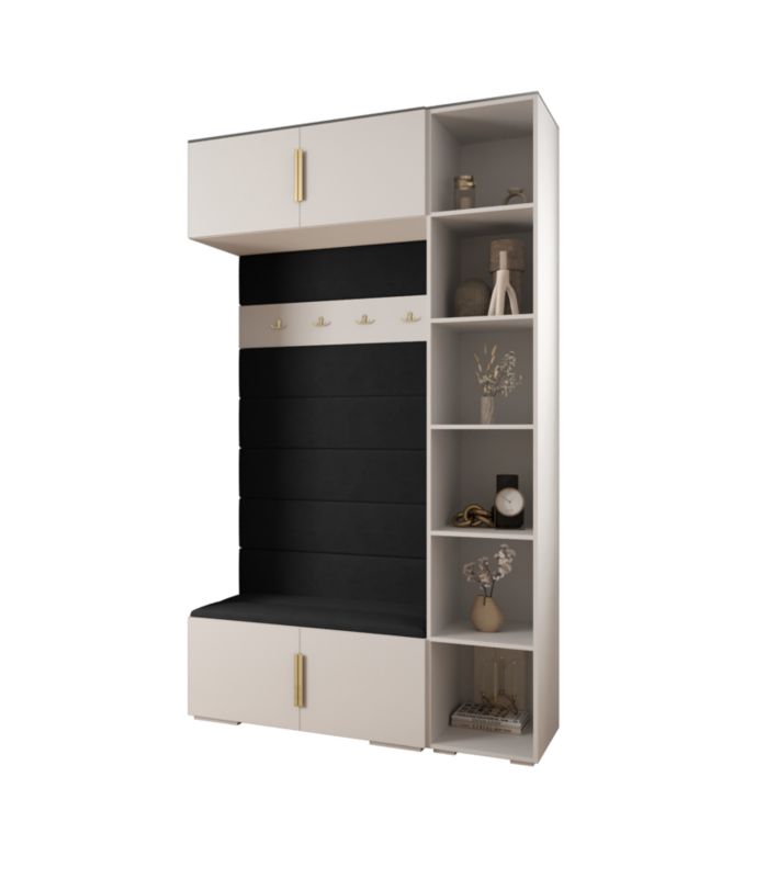 Garderoba do przedpokoju Abiks INOVA 1 Z20 biały+złoty+manila18 1szt.