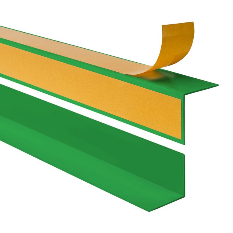 Kątownik twardy PCV 15x15mm, QUEST samoprzylepny, klejony po zewnętrznej stronie, ozdobny profil L kątowy, KTZ, trawiasty, 2m
