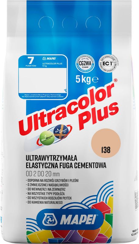 Fuga elastyczna Mapei Ultracolor Plus 138 migdałowa 5 kg