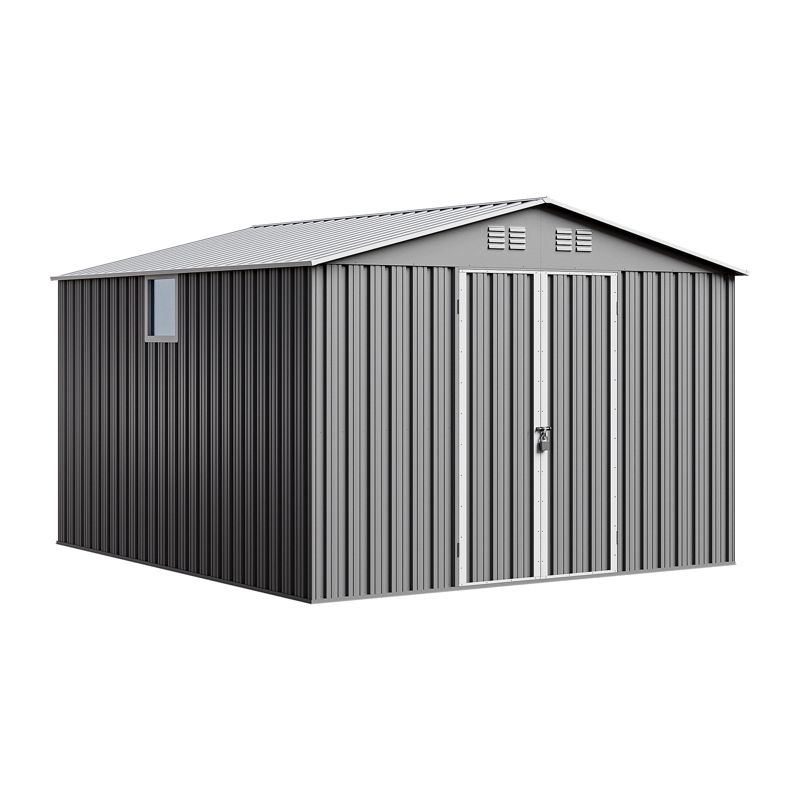 Domek ogrodowy NORDVIC Thor 2830 x 3130 mm, uchylne drzwi, Light Grey 1 szt.