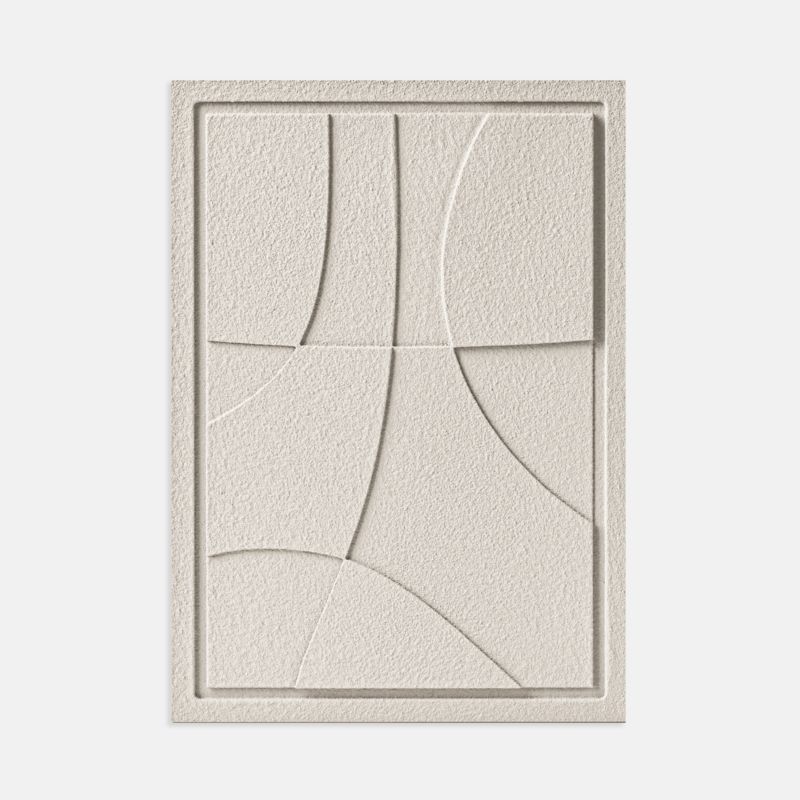 Wall Decor Murso by Cezar Abstract 3 350x500x18mm Natural Cream 1 szt.