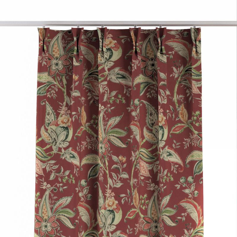 Zasłona na haczykach flex podwójnych 140 x 260 cm Dekoria wzory roślinne i kwiatowe na czerwono-ceglanym tle 1 szt.