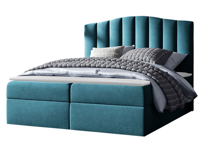 Łóżko kontynentalne MIRJAN 24 Lindos 160x200 morski 1 szt.