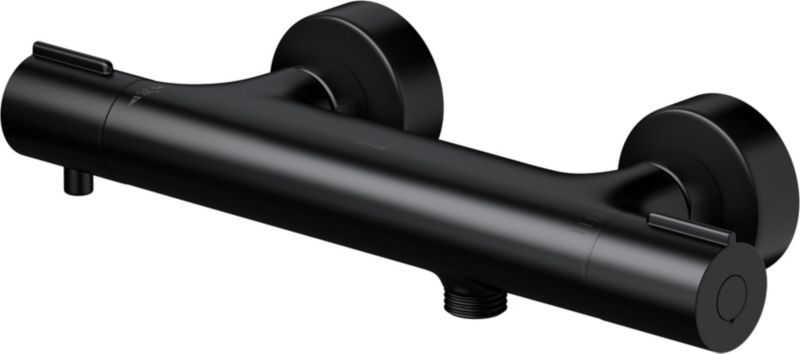 Bateria prysznicowa Cersanit Virgo termostatyczna czarna ścienna SafeTouch 1 szt.