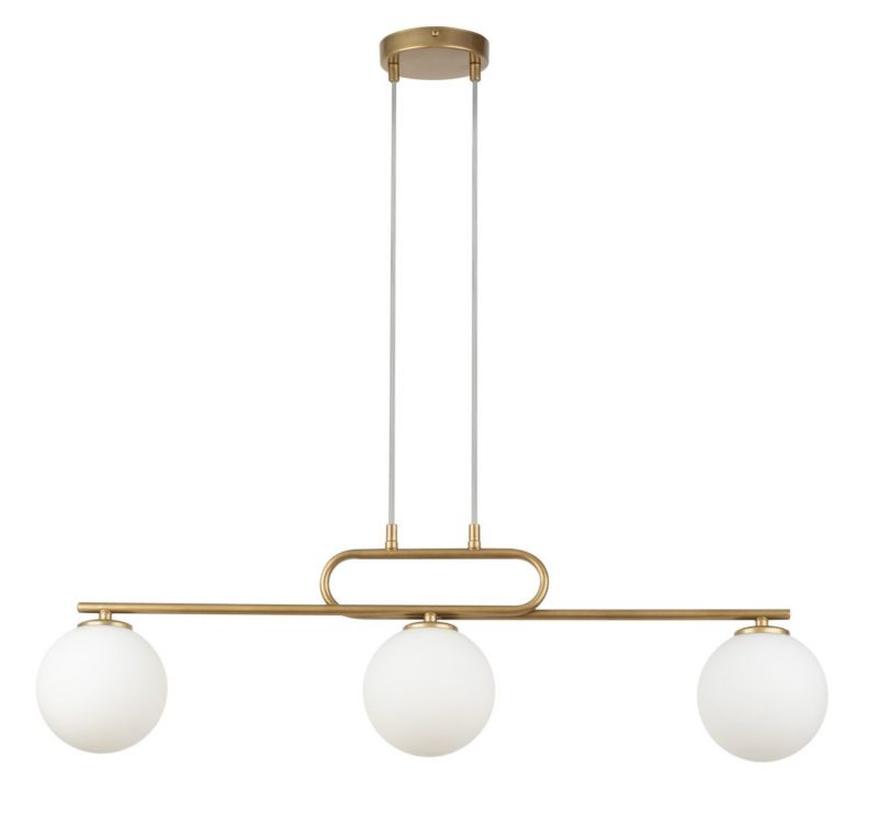 Lampa wisząca Sigma Lighting Tes 4506 złoto-biała dekoracyjna 3xG9 x 12W 1 szt.