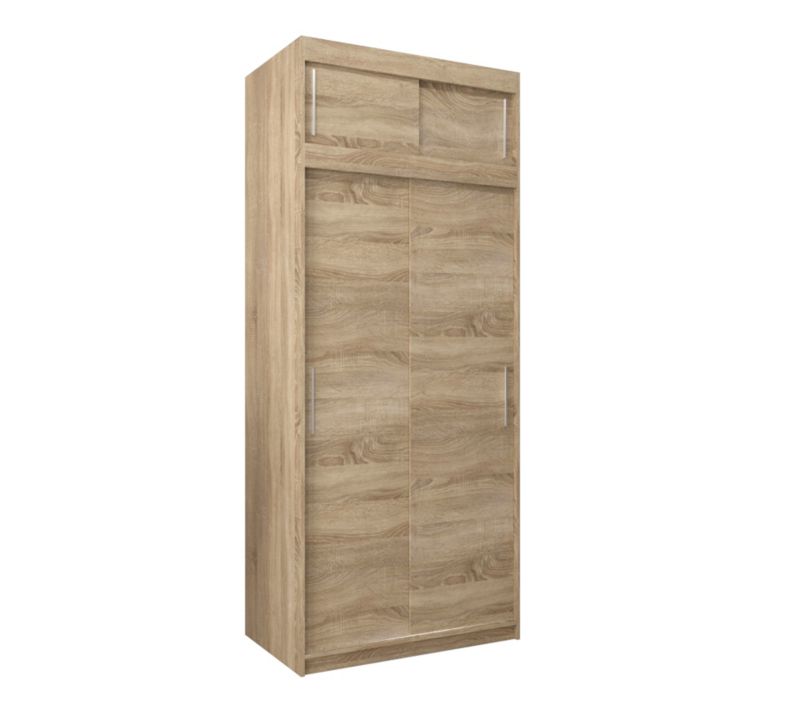 Szafa przesuwna Garderoba Abiks Tokyo 100 sonoma + sonoma z nadstawką 1 szt.