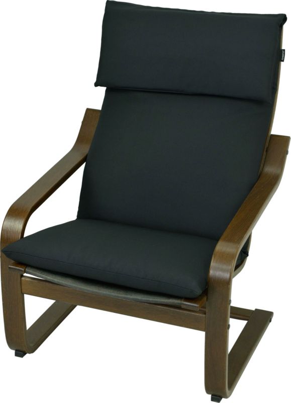 Poduszka na fotel IKEA AMPO czarny gładki na suwak 1 szt.