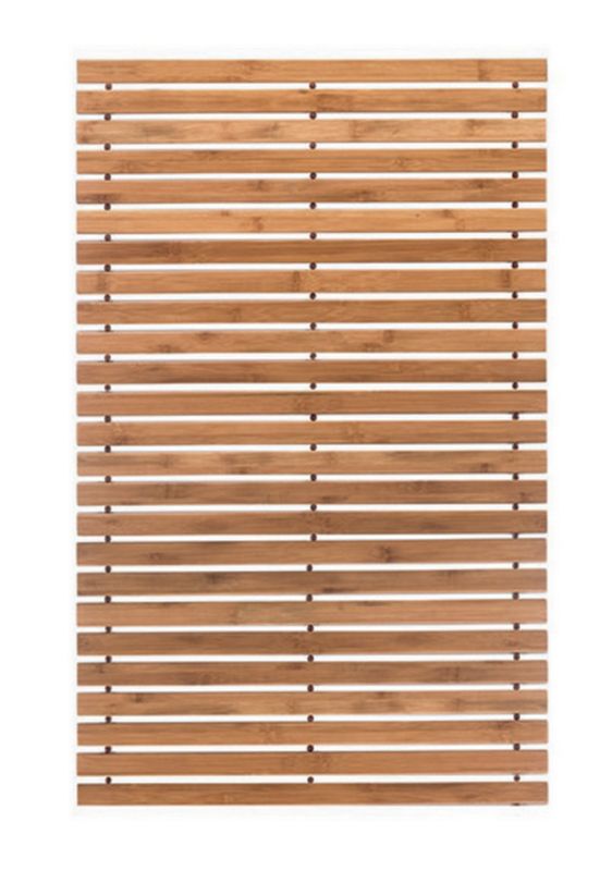 Mata łazienkowa bambusowa Kleine Wolke Level 115x60 cm brązowa, antypoślizgowa, 1 szt.