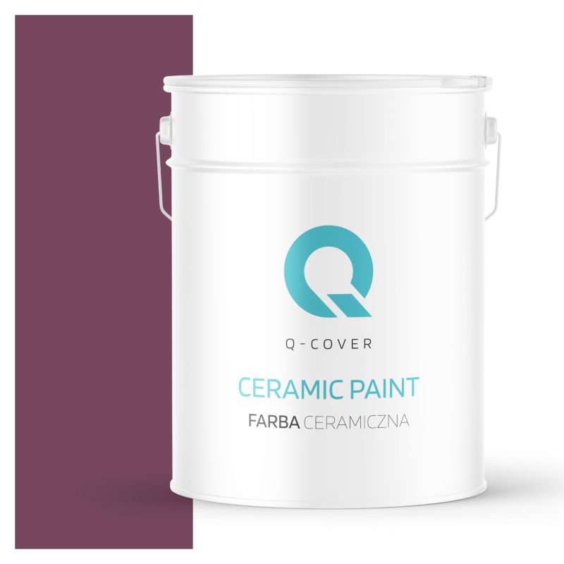 Farba Ceramiczna Do Ścian i Sufitów Q-Cover Bordowy H2809 Głęboki Mat 10L
