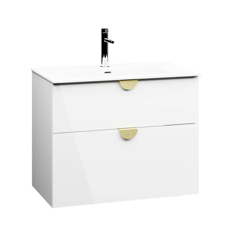 Szafka pod umywalkę KROFAM COCO 80 cm biały połysk 1 szt.