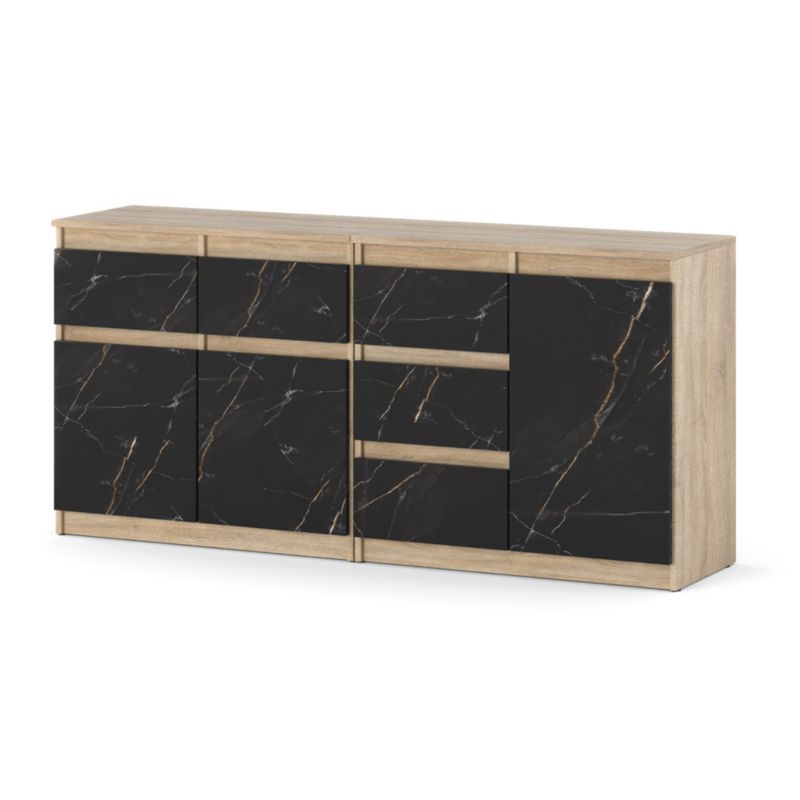 Komoda Hurtownia-Mebli Szuflady 5 Agnolia Mini 160cm Dąb Sonoma San Sebastian 160x35x75 cm 1szt.