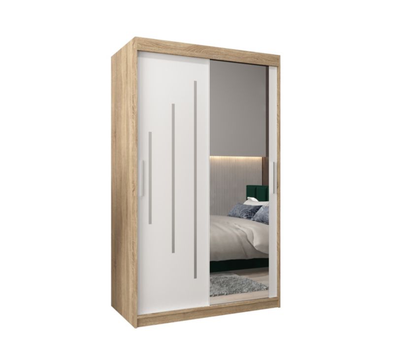 Szafa przesuwna Garderoba Abiks YORK 2 120 sonoma/biały 1 szt.