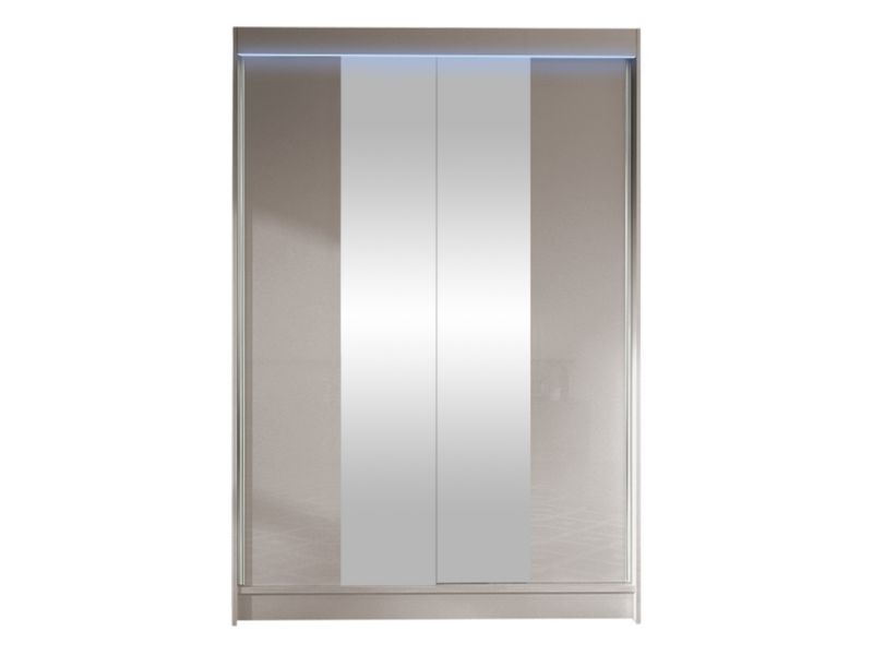 Szafa MIRJAN 24 z drzwiami przesuwnymi Lino II z oświetleniem RGB kaszmir 1 szt.