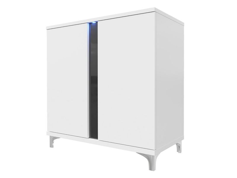 Komoda MIRJAN 24 Marco 90 biały + biały połysk + czarny połysk 1 szt.