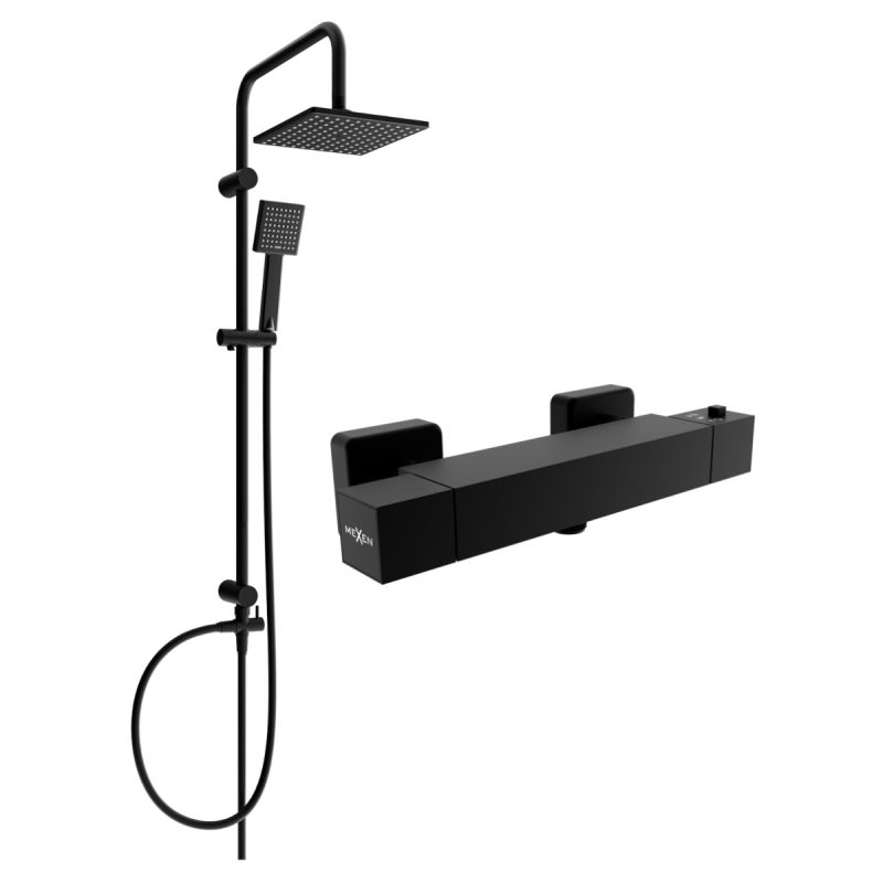 Zestaw prysznicowy natynkowy Mexen Cube czarny 77200200-70 1 szt.