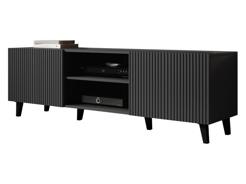 Szafka RTV MIRJAN 24 Vamos Grey 150 antracyt/czarny 1 szt.