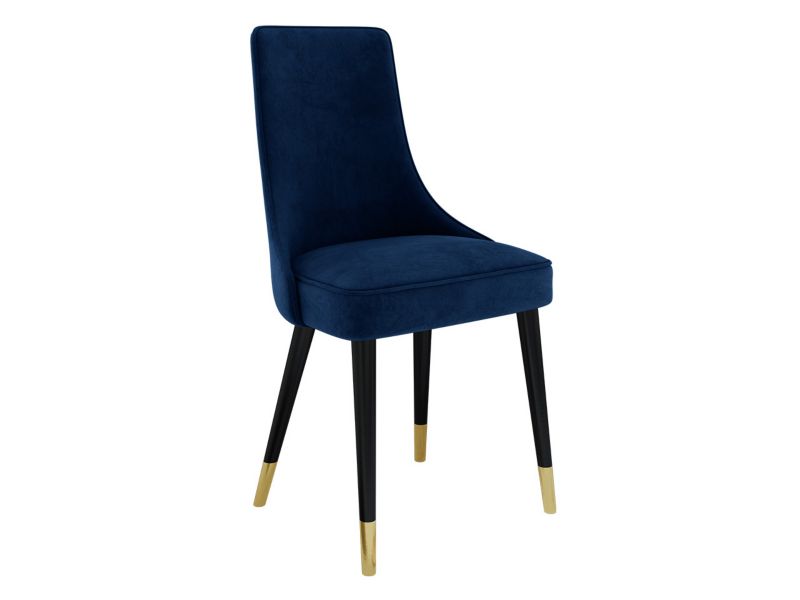 Krzesło MIRJAN 24 tapicerowane Perla 3 czarny/złoty/granatowy 1 szt.