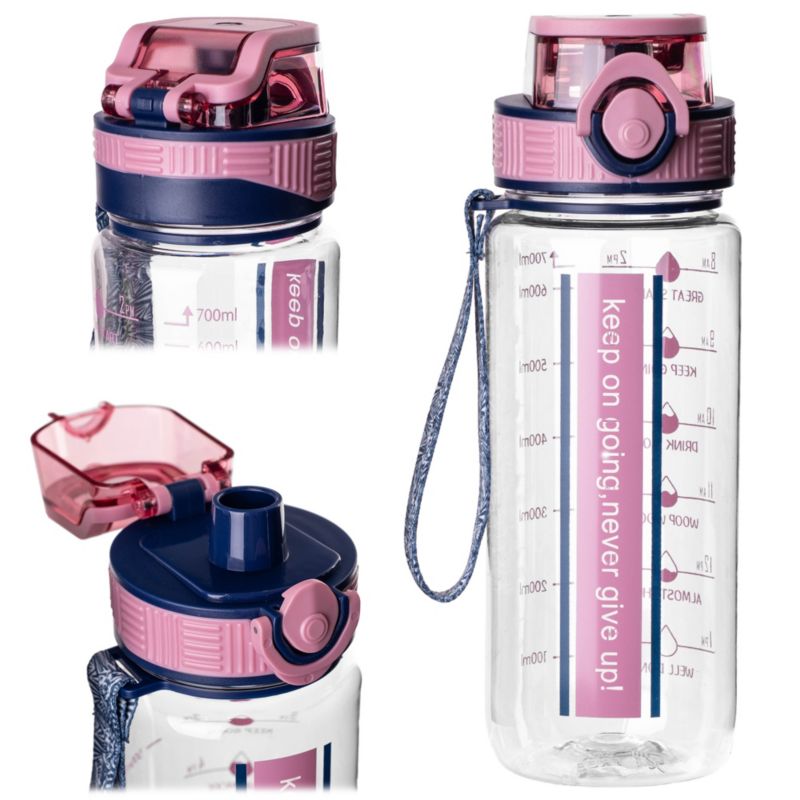 Butelka tritanowa KADAX na wodę różowa 750 ml, 1 szt.