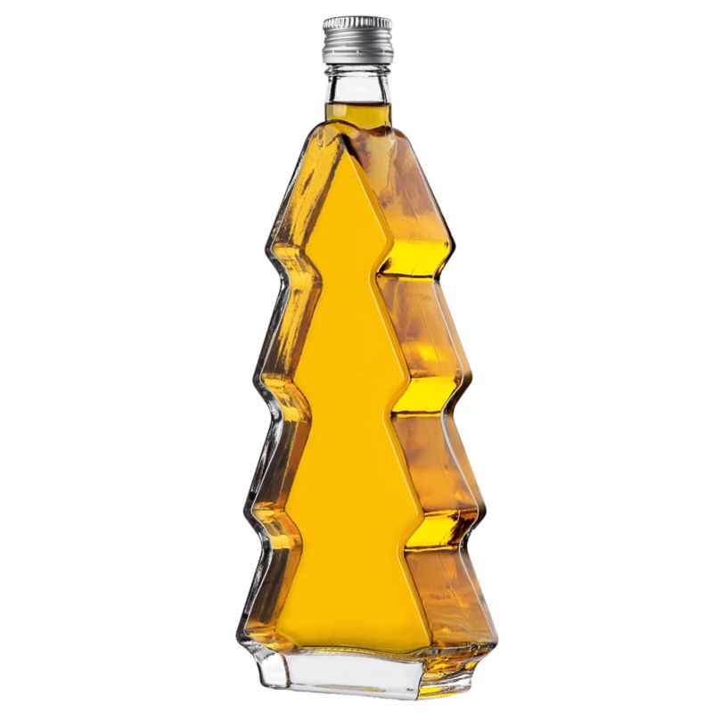 Butelka KADAX szklana choinka 500ml z srebrną zakrętką 1 szt.