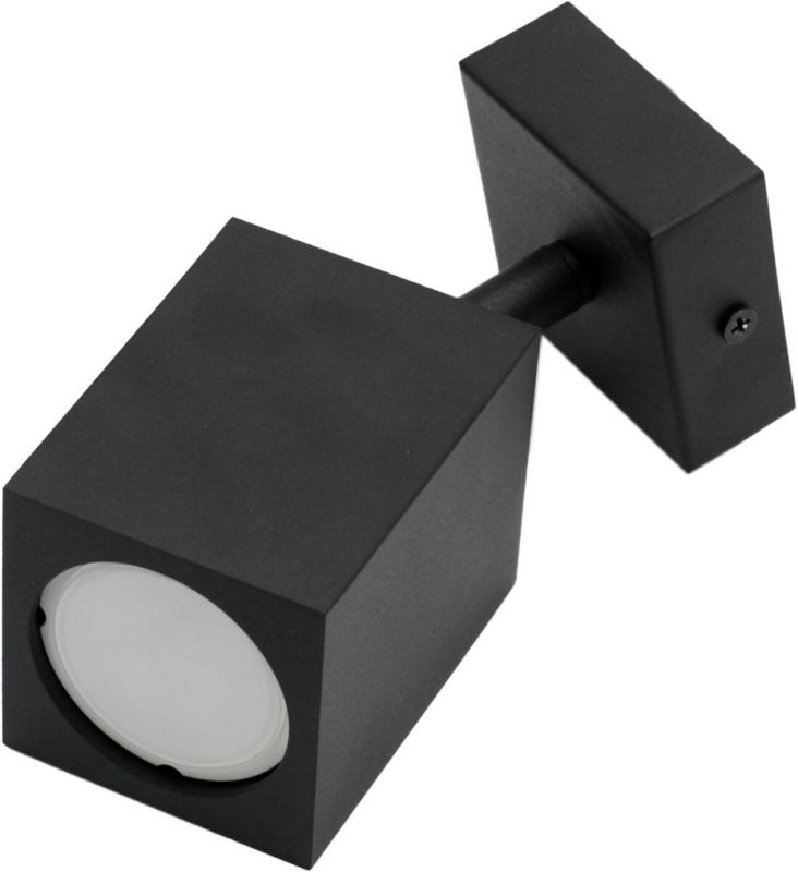 Kinkiet ścienny IdeaLED Quantus czarny 1 x GU10 x 40W IP20 wym: 15 x 6 x 6 cm - 1 szt.