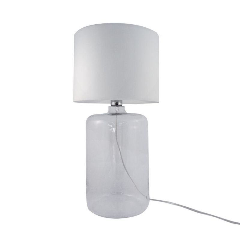 Lampa stołowa Zuma Line Amarsa przezroczysto-biała 1 x E27 x 60W IP20 wym: 60 x 30 x 30 cm szkło - 1 szt.